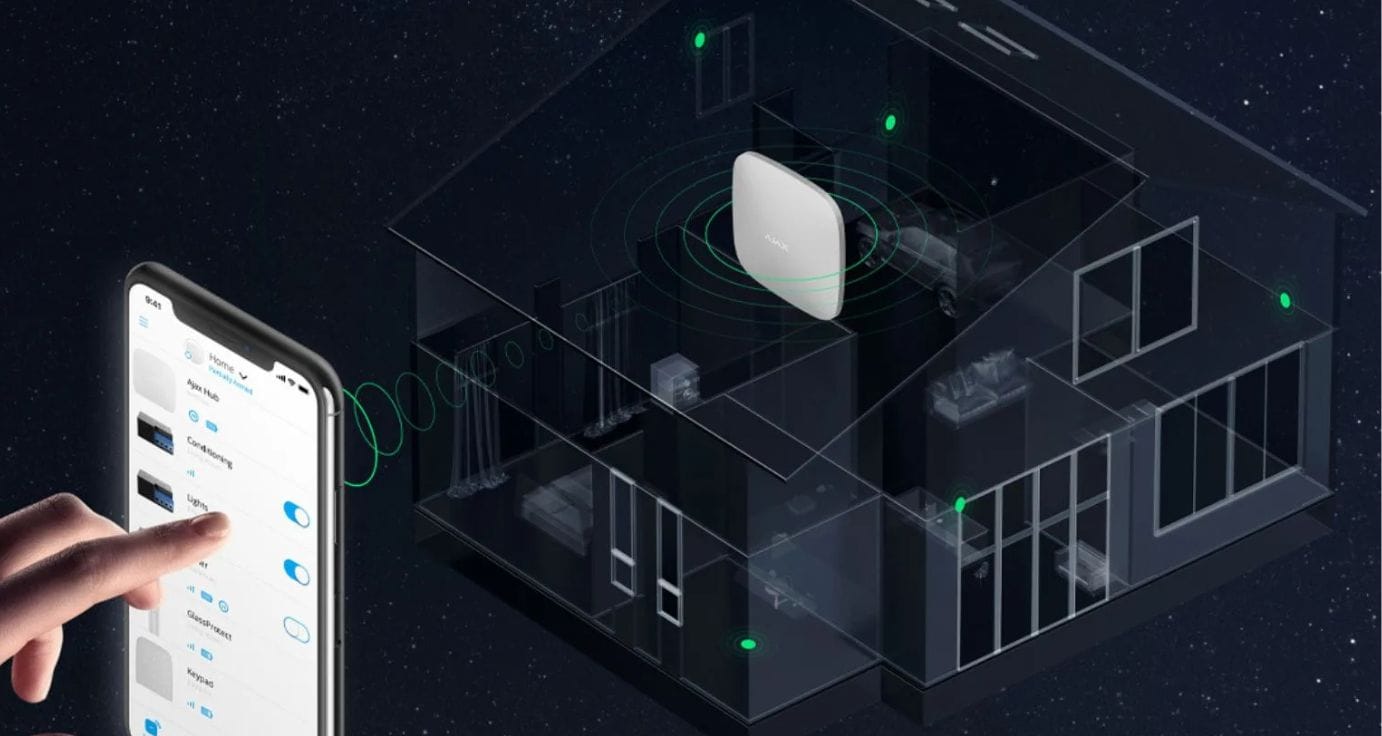 Ajax alarm system monitored with a mobile app