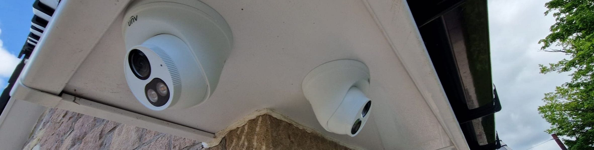 two CCTV Monitoring cameras installed in a property in Scotland